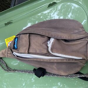 Kavu Tan Distressed Sling Bag